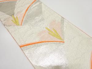 アンティーク　流線若松模様織り出し袋帯（着用可）